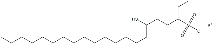 6-Hydroxyhenicosane-3-sulfonic acid potassium salt Structure