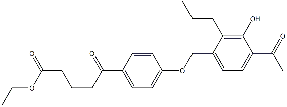 5-[4-(4-Acetyl-3-hydroxy-2-propylbenzyloxy)phenyl]-5-oxopentanoic acid ethyl ester Structure