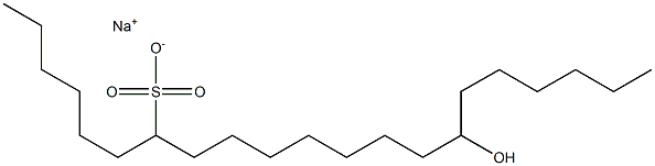 15-Hydroxyhenicosane-7-sulfonic acid sodium salt 구조식 이미지