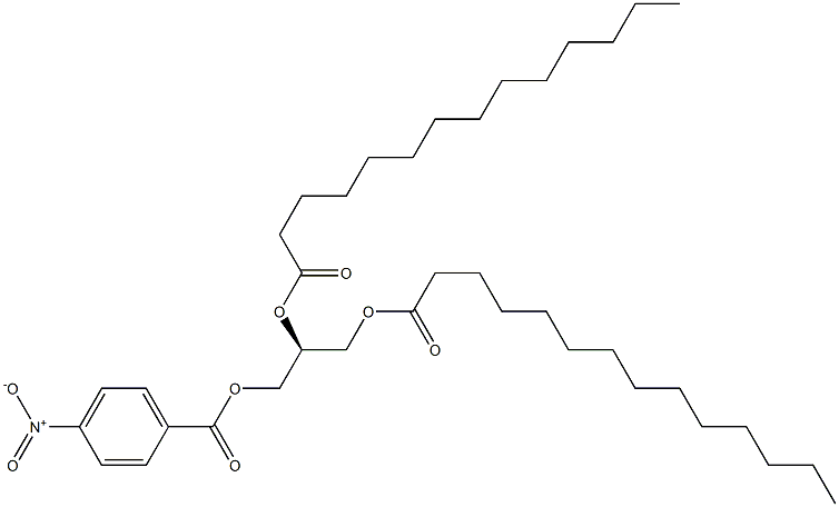 [S,(+)]-1,2,3-Propanetriol 1,2-ditetradecanoate 3-(p-nitrobenzoate) 구조식 이미지