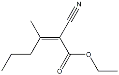 2-Cyano-3-propylcrotonic acid ethyl ester Structure