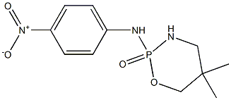 2-[(4-Nitrophenyl)amino]-5,5-dimethyltetrahydro-2H-1,3,2-oxazaphosphorine 2-oxide 구조식 이미지