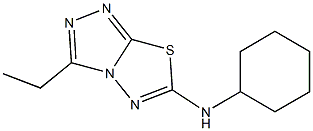 3-Ethyl-N-cyclohexyl-1,2,4-triazolo[3,4-b][1,3,4]thiadiazol-6-amine 구조식 이미지