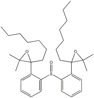 (2-Heptyl-3,3-dimethyloxiranyl)phenyl sulfoxide Structure