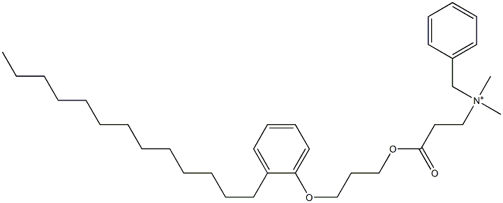 N,N-Dimethyl-N-benzyl-N-[2-[[3-(2-tridecylphenyloxy)propyl]oxycarbonyl]ethyl]aminium Structure