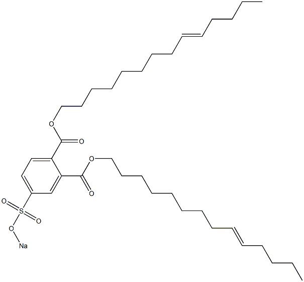 4-(Sodiosulfo)phthalic acid di(9-tetradecenyl) ester 구조식 이미지