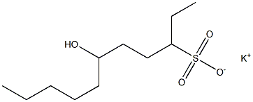 6-Hydroxyundecane-3-sulfonic acid potassium salt Structure