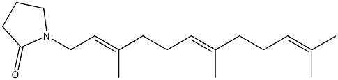 1-(3,7,11-Trimethyl-2,6,10-dodecatrienyl)pyrrolidine-2-one Structure