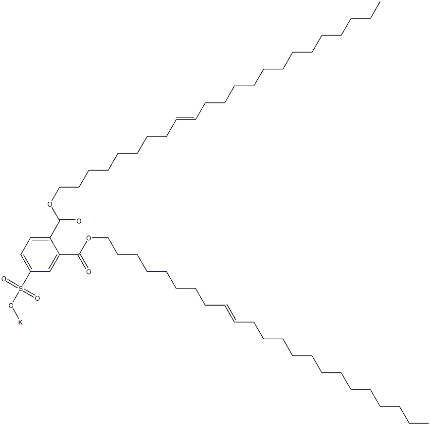 4-(Potassiosulfo)phthalic acid di(9-tricosenyl) ester Structure