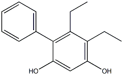 4-Phenyl-5,6-diethylbenzene-1,3-diol 구조식 이미지