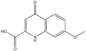 7-Methoxy-1,4-dihydro-4-oxoquinoline-2-carboxylic acid 구조식 이미지