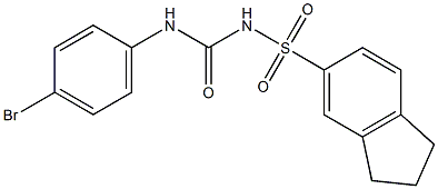 1-(Indan-5-ylsulfonyl)-3-(4-bromophenyl)urea 구조식 이미지