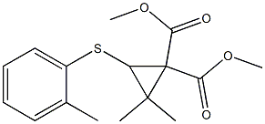 3-(2-Methylphenyl)thio-2,2-dimethylcyclopropane-1,1-dicarboxylic acid dimethyl ester 구조식 이미지