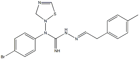 Dihydro-N-[(imino)[2-[2-(4-methylphenyl)ethylidene]hydrazino]methyl]-N-(4-bromophenyl)-1,2,4-thiadiazol-2(3H)-amine 구조식 이미지