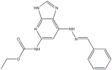 N-[7-(2-Benzylidenehydrazino)-3H-imidazo[4,5-b]pyridin-5-yl]carbamic acid ethyl ester 구조식 이미지