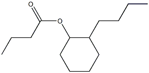 Butanoic acid 2-butylcyclohexyl ester Structure