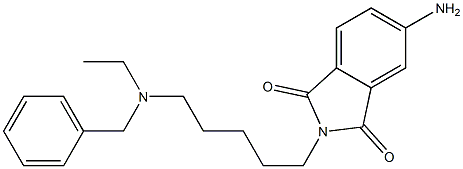 N-[5-(Ethylbenzylamino)pentyl]-5-(amino)phthalimide 구조식 이미지