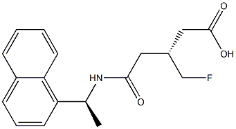 (3R)-4-[[(S)-1-(1-Naphtyl)ethyl]aminocarbonyl]-3-(fluoromethyl)butyric acid Structure