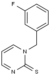 1,2-Dihydro-1-(3-fluorobenzyl)pyrimidine-2-thione 구조식 이미지