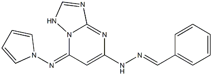 5-[N'-(Benzylidene)hydrazino]-7-pyrrolizino[1,2,4]triazolo[1,5-a]pyrimidine 구조식 이미지