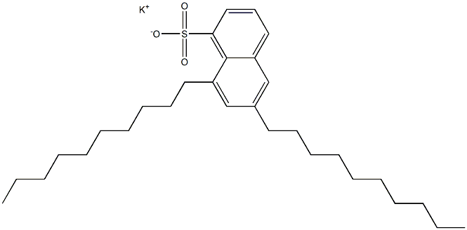 6,8-Didecyl-1-naphthalenesulfonic acid potassium salt 구조식 이미지