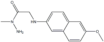 Methyl[(6-methoxy-2-naphtyl)amino]acetic acid hydrazide 구조식 이미지