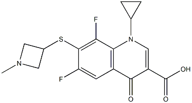 7-(1-Methylazetidin-3-yl)thio-1-cyclopropyl-6,8-difluoro-1,4-dihydro-4-oxoquinoline-3-carboxylic acid Structure