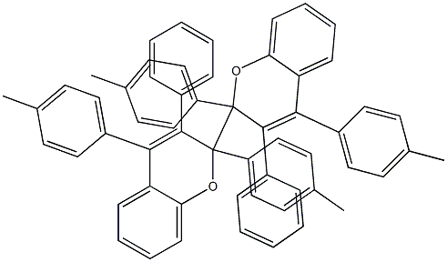 2,2',4,4'-Tetra(p-methylphenyl)-3,3'-diphenyl-2,2'-bi(2H-1-benzopyran) 구조식 이미지