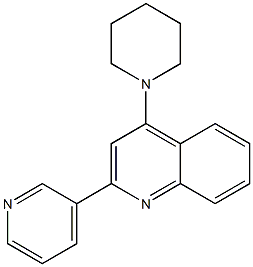 4-(1-Piperidinyl)-2-(3-pyridinyl)quinoline 구조식 이미지