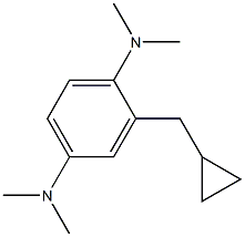 N,N,N',N'-Tetramethyl-2-cyclopropylmethyl-1,4-benzenediamine 구조식 이미지