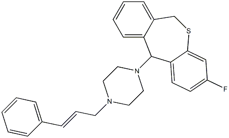 11-(4-Cinnamyl-1-piperazinyl)-3-fluoro-6,11-dihydrodibenzo[b,e]thiepin 구조식 이미지