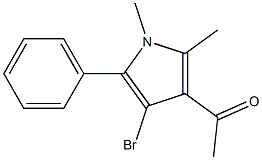 3-Acetyl-4-bromo-1,2-dimethyl-5-phenyl-1H-pyrrole 구조식 이미지