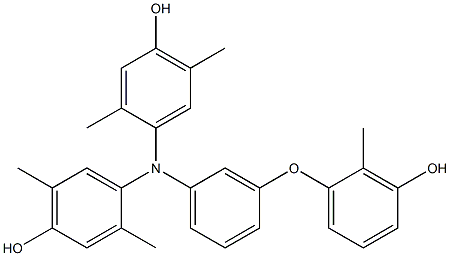 N,N-Bis(4-hydroxy-2,5-dimethylphenyl)-3-(3-hydroxy-2-methylphenoxy)benzenamine Structure