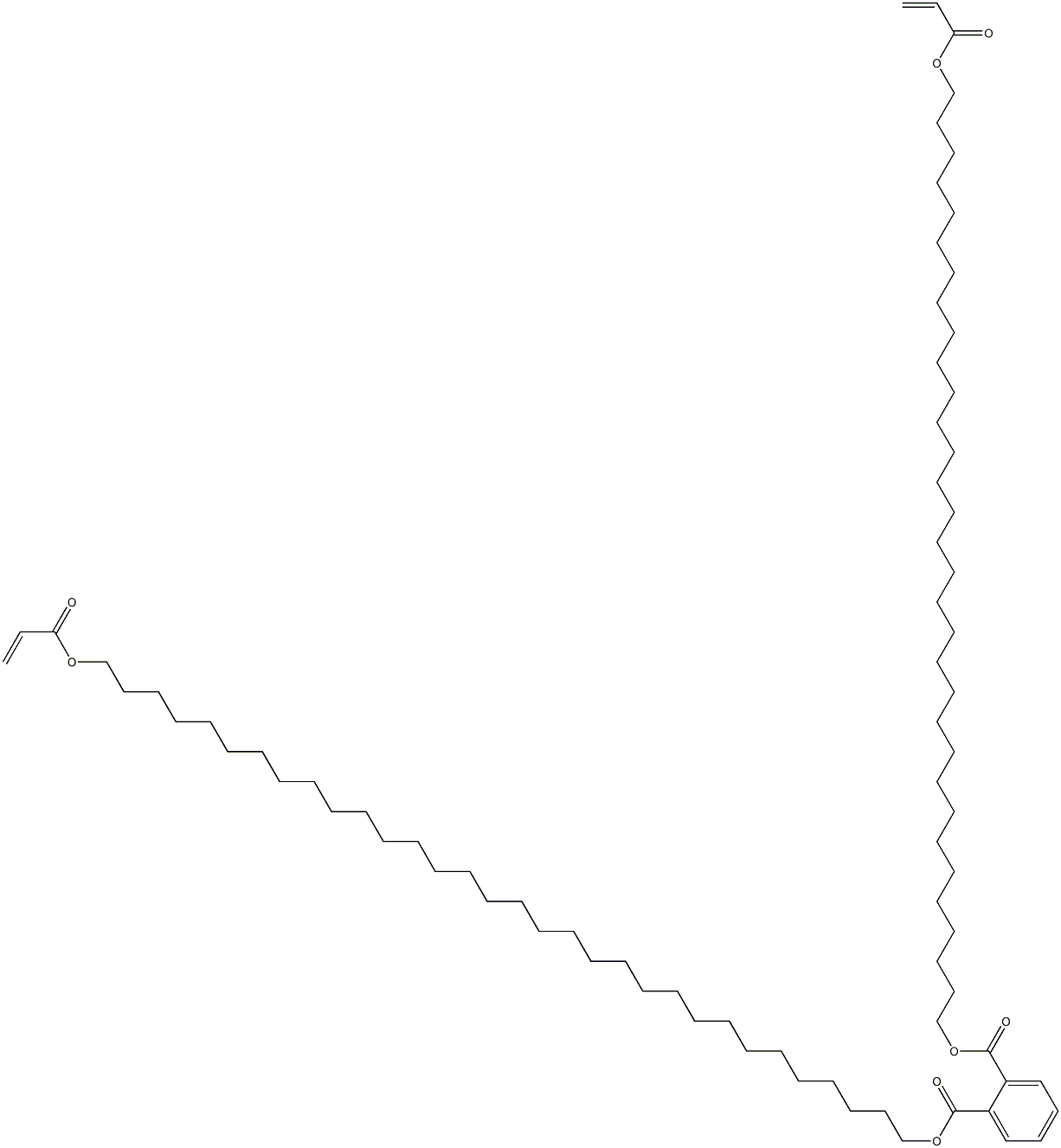 Phthalic acid bis[32-(acryloyloxy)dotriacontan-1-yl] ester Structure