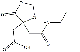 4-(Allylcarbamoylmethyl)-5-oxo-1,3-dioxolane-4-acetic acid 구조식 이미지