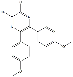 2,3-Dichloro-5,6-bis(4-methoxyphenyl)pyrazine Structure