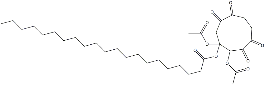 2,3-Bis(acetyloxy)-3-henicosanoyloxy-1,5-dioxa-6,9-dioxocyclononane 구조식 이미지