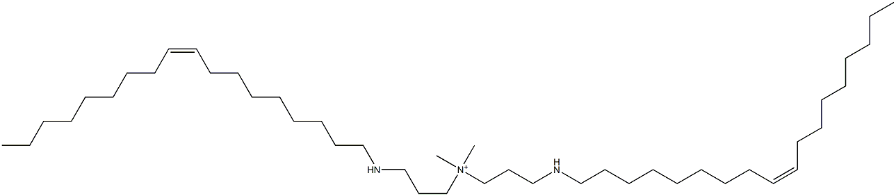 Dimethylbis[3-[[(Z)-9-octadecenyl]amino]propyl]aminium Structure