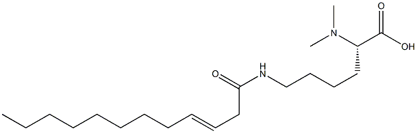 N6-(3-Dodecenoyl)-N2,N2-dimethyllysine 구조식 이미지