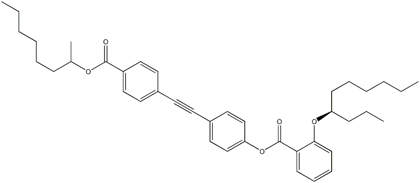 4-[[4-(4-Decyloxybenzoyloxy)phenyl]ethynyl]benzoic acid (R)-1-methylheptyl ester 구조식 이미지