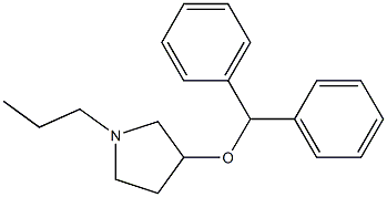 3-Diphenylmethoxy-1-propylpyrrolidine Structure