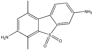 3,7-Diamino-1,4-dimethyldibenzothiophene 5,5-dioxide Structure