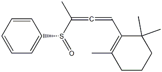 2-[(R)-3-Phenylsulfinyl-1,2-butadien-1-yl]-1,3,3-trimethyl-1-cyclohexene 구조식 이미지