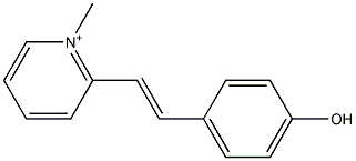 2-(4-Hydroxystyryl)-N-methylpyridinium 구조식 이미지