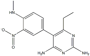 2,4-Diamino-6-ethyl-5-(3-nitro-4-(methylamino)phenyl)pyrimidine Structure
