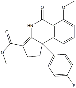 1,4,5,9b-Tetrahydro-6-methoxy-9b-(4-fluorophenyl)-5-oxo-2H-cyclopent[c]isoquinoline-3-carboxylic acid methyl ester Structure