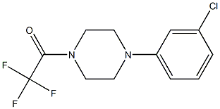 4-(3-Chlorophenyl)-1-(trifluoroacetyl)piperazine 구조식 이미지