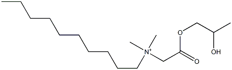 N-[(2-Hydroxypropoxy)carbonylmethyl]-N,N-dimethyl-1-decanaminium 구조식 이미지