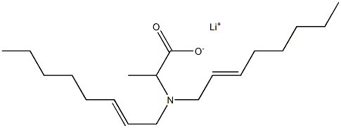 2-[Di(2-octenyl)amino]propanoic acid lithium salt 구조식 이미지