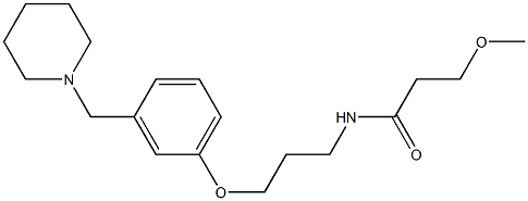 N-[3-[3-(Piperidinomethyl)phenoxy]propyl]-2-(methoxymethyl)acetamide Structure